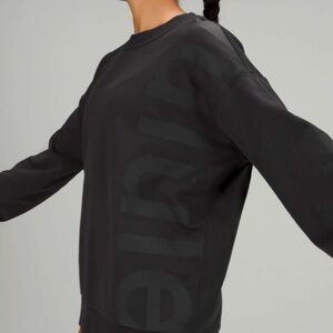 RARE Lululemon Perfectly Oversized Crew *Logo Black P2P "25